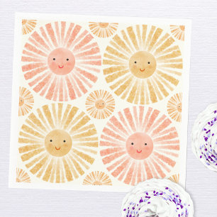 Little Sunshine Waterverf Baby shower Servet