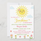 Little Sunshine Wildflower Baby shower Invitation Kaart (Voorkant)