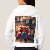 Little Superhero Boy 3D Cartoon - Sterk & Glimlach (Achterkant)