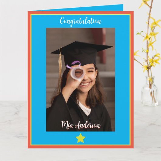Little Superstar-Afstuderen card Kaart (Gele Bloem)