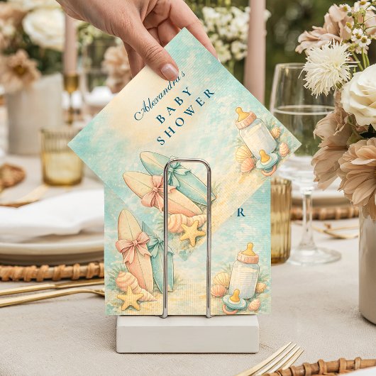 Little Surfer Baby Shower Servet