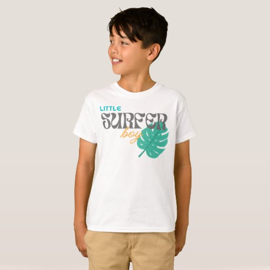 Little Surfer Boy - Kinder Shirt (Voorkant volledig)