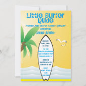Little Surfer Dude Baby shower Uitnodigen Kaart (Voorkant)