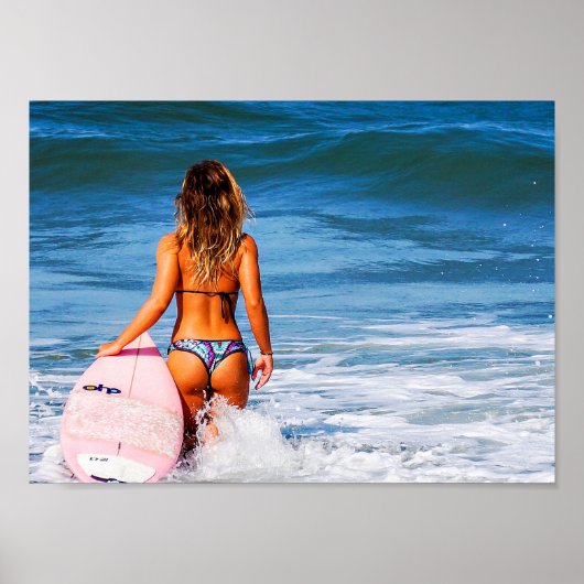 Little Surfer Girl Poster (Voorkant)