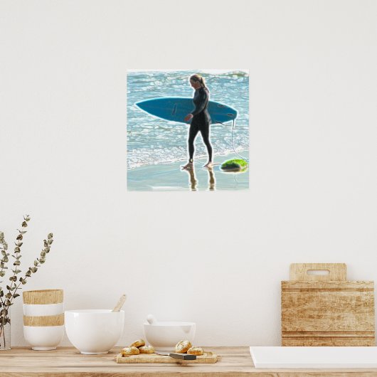 Little Surfer Girl Poster (Keuken)