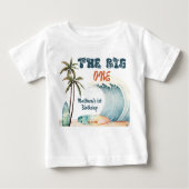 Little Surfer Wave Verjaardags T-Shirt (Voorkant)
