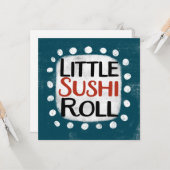 Little Sushi Roll Wenskaart Kaart (Voorkant / Achterkant in situ)