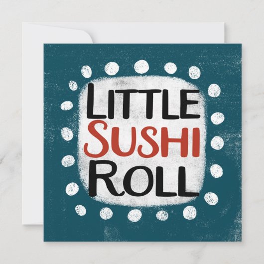 Little Sushi Roll Wenskaart Kaart (Voorkant)