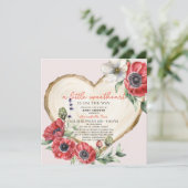 Little Sweeat Wood Slice Drive-by Baby shower Kaart (Staand voorkant)