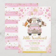 Little Sweeat Woodland Animals Girl Birthday