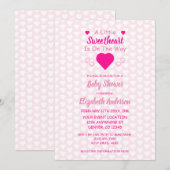 Little Sweeite Baby shower Invitation Kaart (Voorkant / Achterkant)