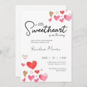 Little Sweeite Baby shower Invitation Kaart (Voorkant / Achterkant)
