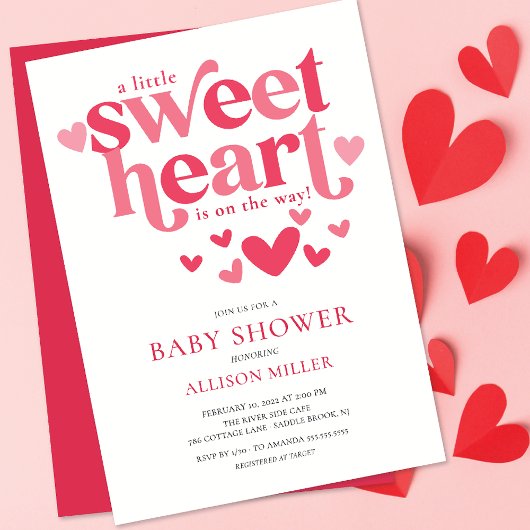 Little Sweeite Baby shower Invitation Kaart
