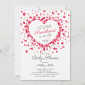 Little Sweeite Hearts Baby shower Invitation Kaart (Voorkant)