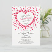 Little Sweeite Hearts Baby shower Invitation Kaart (Staand voorkant)