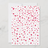 Little Sweeite Hearts Baby shower Invitation Kaart (Achterkant)