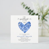 Little Sweeite Hearts Boys Baby shower Invitati Kaart (Staand voorkant)