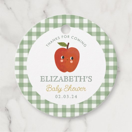 Little Sweet Apple Baby shower Bedankjes Labels (Voorkant)
