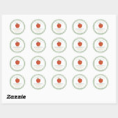 Little Sweet Apple Baby shower Ronde Sticker (Vel)