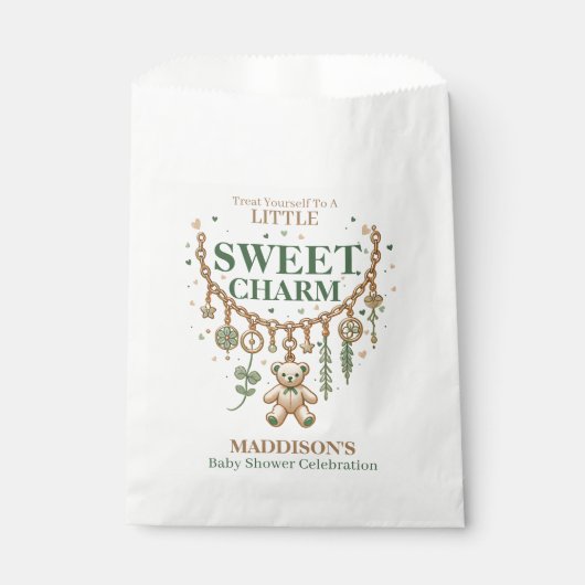 Little Sweet Charm Baby shower Favorietentas Bedankzakje (Voorkant)