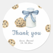 Little Sweet Cookie verjaardagsfeestje bedankt Ronde Sticker (Voorkant)