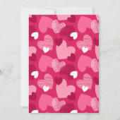 Little Sweet Heart Pink Valentijn Baby shower Kaart (Achterkant)