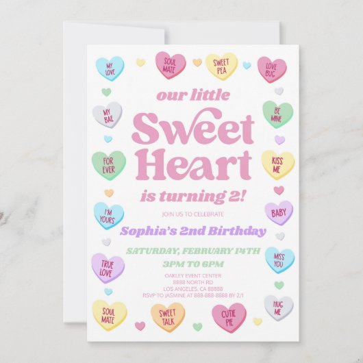 Little Sweet Heart Valentijnsdag verjaardagsfeestj Kaart (Voorkant)