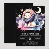 Little Sweet Lion Verjaardag Kaart (Voorkant / Achterkant)