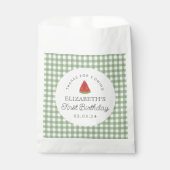 Little Sweet Melon Eerste Verjaardag Bedankzakje (Voorkant)