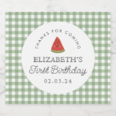 Little Sweet Melon Eerste Verjaardag Likeurfles Etiket (Enkel label)