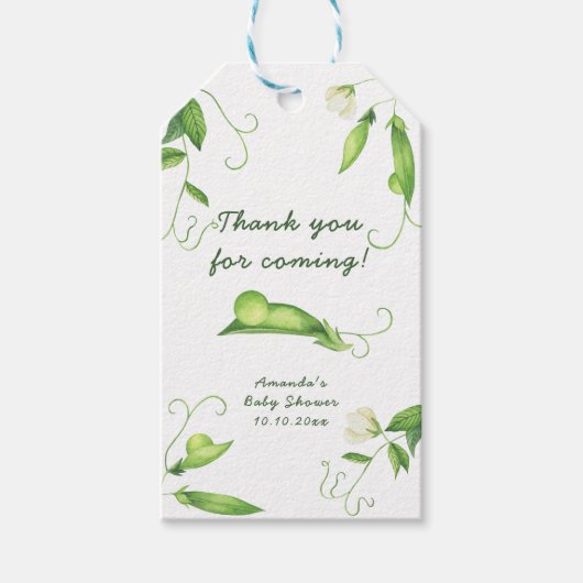 Little Sweet Pea Baby Shower Bedankt Cadeaulabel (Voorkant)
