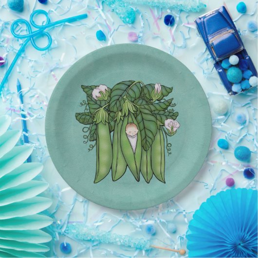 Little Sweet Pea Baby shower Papieren Bordje (Feest)