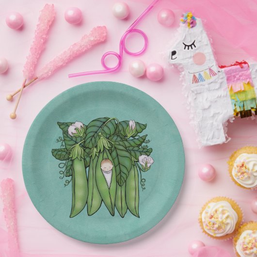 Little Sweet Pea Baby shower Papieren Bordje (Feest)
