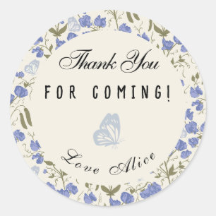 Little Sweet Pea Birthday Bedankt voor je komst Ronde Sticker