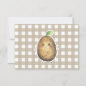 Little Sweet Potato verjaardagsfeest dank je Bedankkaart (Achterkant)