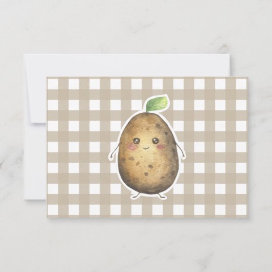 Little Sweet Potato verjaardagsfeestje bedankt (Achterkant)