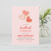 Little Sweetheart 1e verjaardagsfeestje Kaart (Staand voorkant)