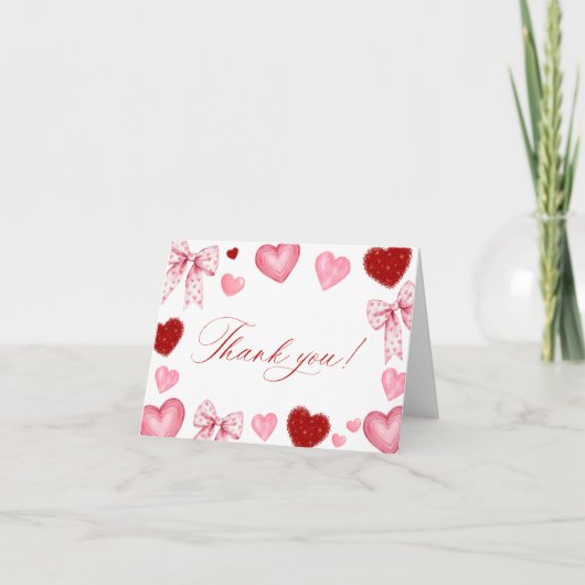 Little Sweetheart Baby Shower, Baby Shower  Bedankkaart (Voorkant)