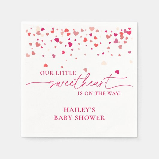 Little Sweetheart Baby shower, Baby shower Servet (Voorkant)