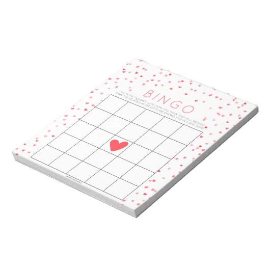 Little Sweetheart Baby shower Bingo Game Tear Offs Notitieblok (Linkerzijde)
