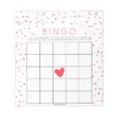 Little Sweetheart Baby shower Bingo Game Tear Offs Notitieblok (Voorkant)