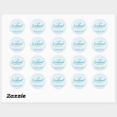 Little Sweetheart Baby shower Blue Ronde Sticker (Vel)