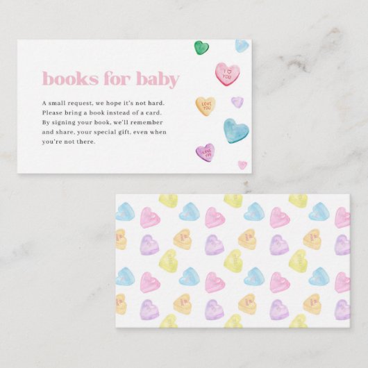 Little Sweetheart Baby shower Boeken voor Baby Kaa Visitekaartje (Voorkant / Achterkant)