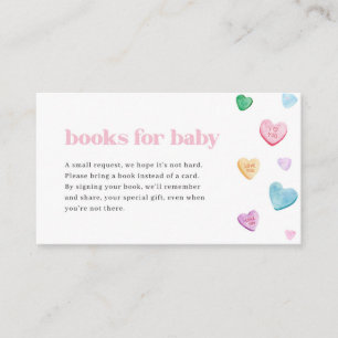 Little Sweetheart Baby shower Boeken voor Baby Kaa Visitekaartje