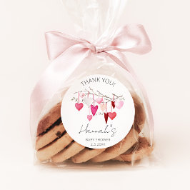 Little Sweetheart Baby shower Dank je wel Ronde Sticker