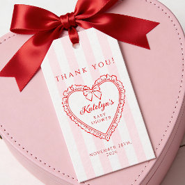 Little Sweetheart Baby Shower Favor Tags Cadeaulabel