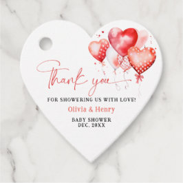 Little Sweetheart Baby shower Hart Bedankjes Labels