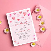 Little Sweetheart Baby shower Hearts Kaart