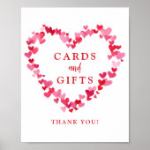 Little Sweetheart Baby shower Kaarten en cadeaubor Poster (Voorkant)