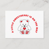 Little Sweetheart Baby shower Luier Raffle Naam Informatiekaartje (Achterkant)